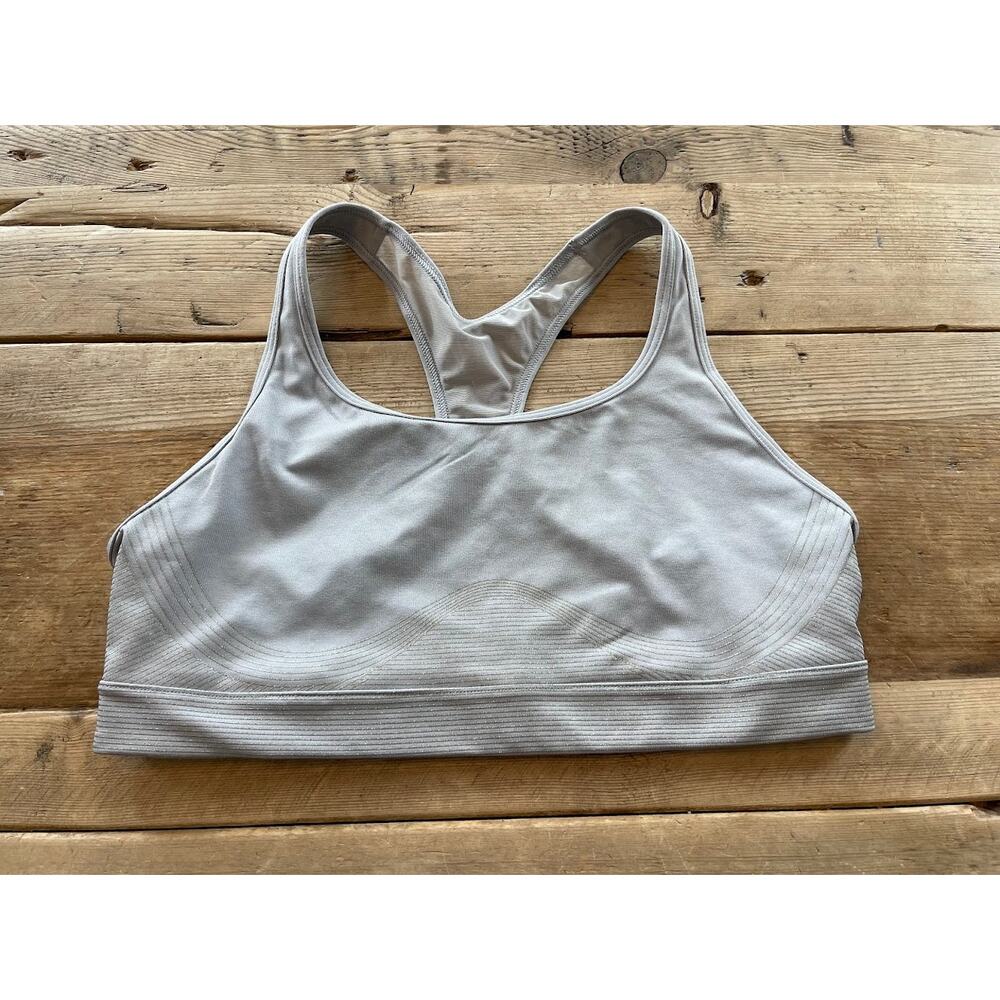 VSX Victoria's Secret Silver MEDIUM Player Shine Retro Sport Bra VS